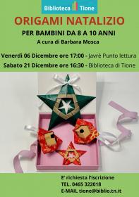 ORIGAMI DI NATALE Biblioteca Tione di Trento